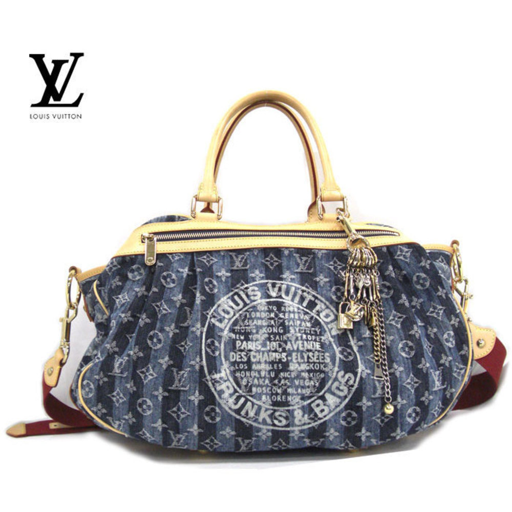 Louis Vuitton Canvas Shoulder Multicolor GM Denim Monogram Cavalier Bag